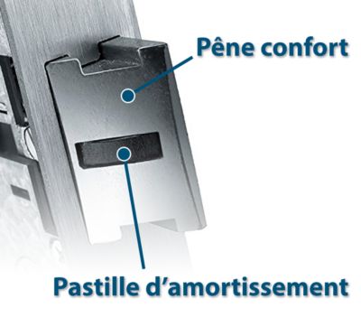 Serrure à larder - Axe à 21 mm - Pêne dormant basculant et 1/2 tour - Série Numéro7 - DOM
