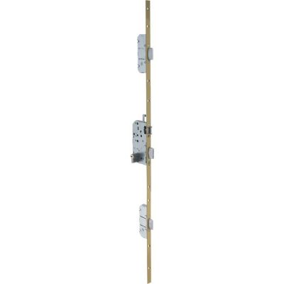 Serrure multipoint bronze gauche à fouillot - Clé I - Axe à 50 mm - Trilock 5000 A2P 1 étoile - Vachette