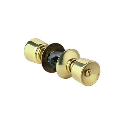 Serrure tubulaire à poussoir simple axe 63mm laiton poli standard - VACHETTE - 19260000