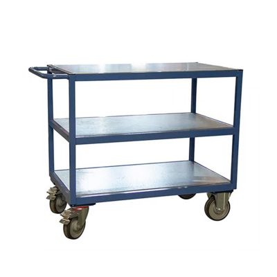 Servante d'atelier 400kg - 3 plateaux en tôle 850x500 mm - 880010443