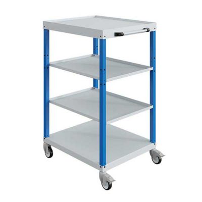 Servante d'atelier bleue - 4 Plateaux 700x1215mm - Charge max 150kg - W020060016-BIGC