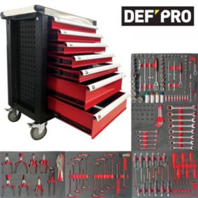 Servante d'atelier DEFPRO 7 Tiroirs Avec 173 outils