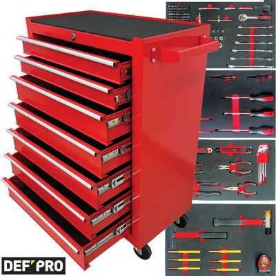 Servante d'atelier DEFPRO 7 Tiroirs Avec 188 outils
