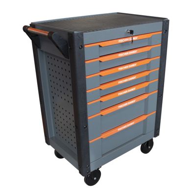 Servante d'atelier en acier 7 tiroirs vide  Fischer Darex