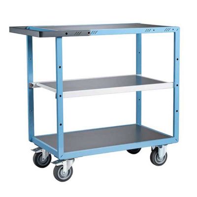 Servante d'atelier industrielle - 3 plateaux tôle 1000x600mm - Charge max 400kg - 880702342