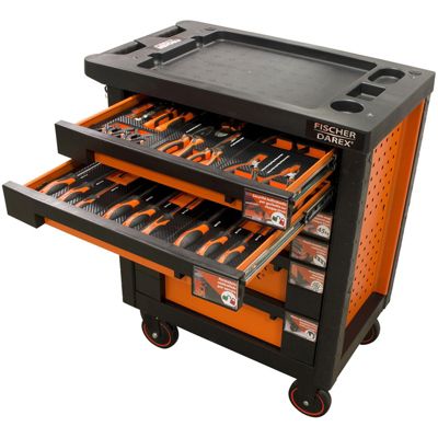 Servante d'atelier équipée pinces + tournevis 32 outils  Fischer Darex