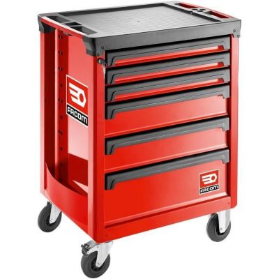 Servante FACOM ROLL.6M3APB 6 tiroirs rouge Plateau polypropylène 560x460 mm