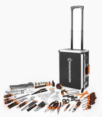 Promo Mallette + 119 outils magnusson chez Castorama