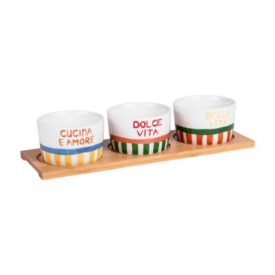 Service apéritif 3 pièces Dolce Vita 28,5 cm