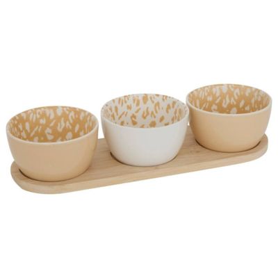 Service apéritif Leopardi 4 pièce(s) L30xp10xH6cm - Atmosphera Créateur d'intérieur