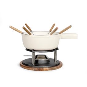 Service à fondue 6 fourchettes crème Livoo MEN426C