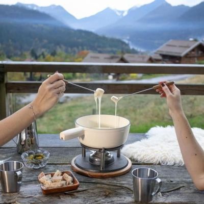 Service à fondue 6 fourchettes crème Livoo MEN426C