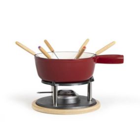 Service à fondue 6 fourchettes rouge Livoo MEN390RC