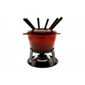 Service à fondue 6 fourchettes rouge Tableandcook HHF0255