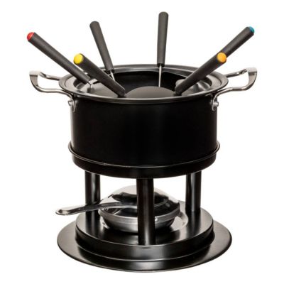 Service à fondue 6 personnes en inox - Noir- 5five