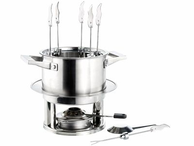 Service à fondue inox 6 personnes avec réchaud