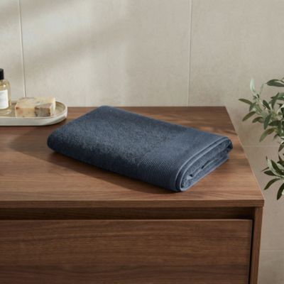 Serviette de bain bleu nuit Koros 140 x 70 cm GoodHome