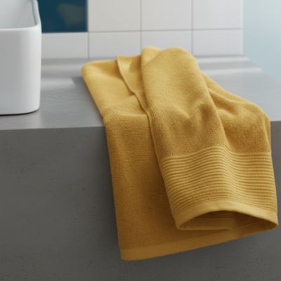 Serviette de bain jaune miel Koros 140 x 70 cm GoodHome