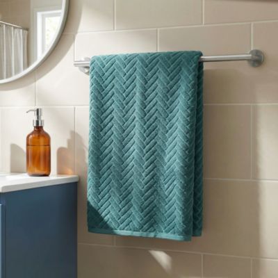 Serviette de bain vert pinède Sary 140 x 70 cm GoodHome