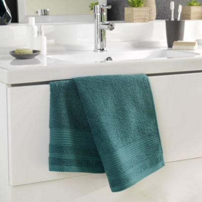 Serviette de toilette 50 x 90 cm eponge unie tendresse Emeraude