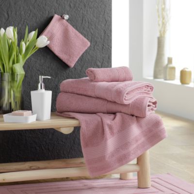 Serviette De Toilette En Bouclettes De Coton Bio - Rose Rosa 50x90cm