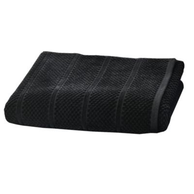 Serviette de toilette ALICIASERV 50x100 noir en coton 500 g/m²