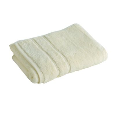 Serviette de toilette COTON PEIGNE D'EGYPTE EPONGES 50x100 blanc ivoire en coton