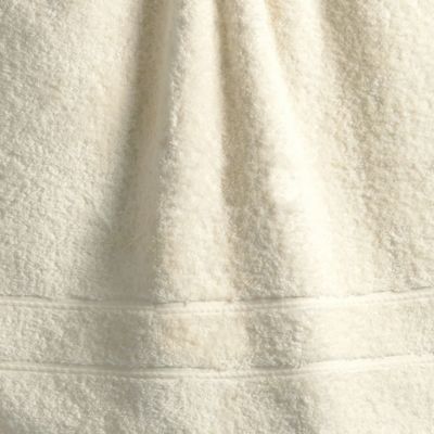 Serviette de toilette COTON PEIGNE D'EGYPTE EPONGES 50x100 blanc ivoire en coton