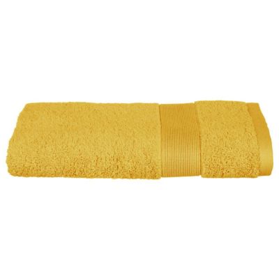 Serviette de toilette "Essentiel" coton jaune 50x90cm - Atmosphera Créateur d'intérieur