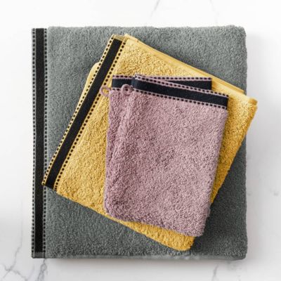 Serviette de toilette "Joia" coton jaune moutarde 50x90cm - Atmosphera Créateur d'intérieur