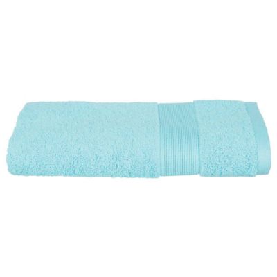 Serviette de toilette "Praia" coton bleu turquoise 50x90cm - Atmosphera Créateur d'intérieur