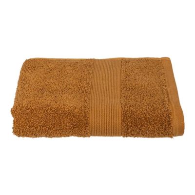 Serviette de toilette "Praia" en coton 50x90cm marron cannelle - Atmosphera Créateur d'intérieur