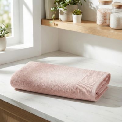 Serviette de toilette rose nude 100 x 50 cm, GoodHome Koros