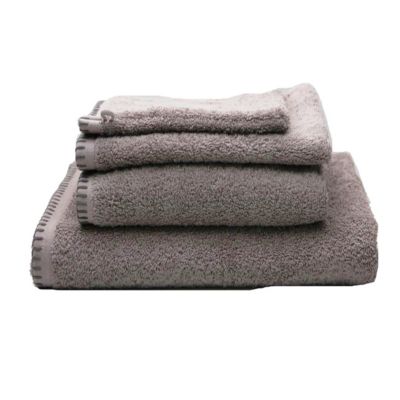 Serviette Grand Hotel surpiqure noire (30x50 cm - Naturel)
