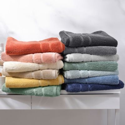 Serviette invité COTON PEIGNE D'EGYPTE EPONGES 30x50 jaune cumin en coton