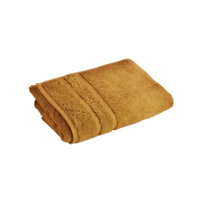Serviette invité COTON PEIGNE D'EGYPTE EPONGES 30x50 jaune cumin en coton