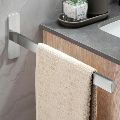 Serviettes sans Perçage à Un Bras en Acier Inoxydable 304 Porte d'Invité Argent pour Salle de Bain et Cuisine