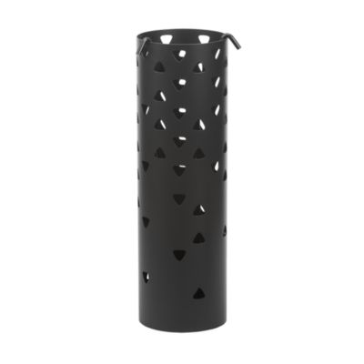 Serviteur de cheminée ou poêle en acier noir avec 3 accessoires, motifs ajourés géométriques, Dixneuf Berlingo