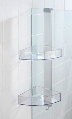 Serviteur de douche d'angle inox Wenko Premium