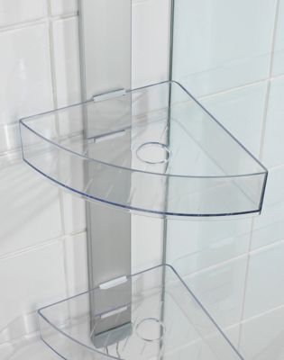 Serviteur de douche d'angle inox Wenko Premium