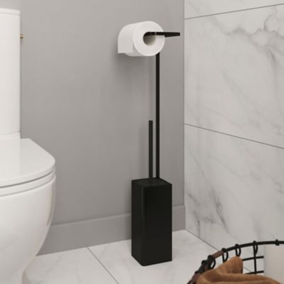 Serviteur de WC noir à poser ou à suspendre GoodHome Elland