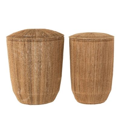 Set 2 Paniers Allongés en Jute Naturel - DANTYA
