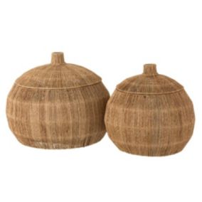 Set 2 Paniers Arrondis en Jute Naturel - DANTYA