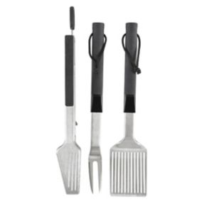 NAPOLEON Set 3 ustensiles à plancha: 2 spatules flexibles & un coupe  légumes Napoléon