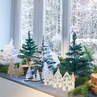 Set 3 mini sapins en bois Highland Lodge