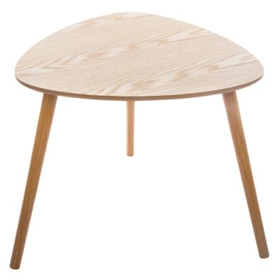 Set 3 tables basses gigogne effet bois clair Mileo