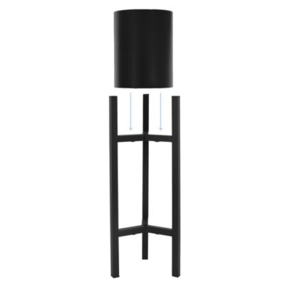 Set 4x porte-fleurs noir réglable support plantes pot à fleurs design intemporel