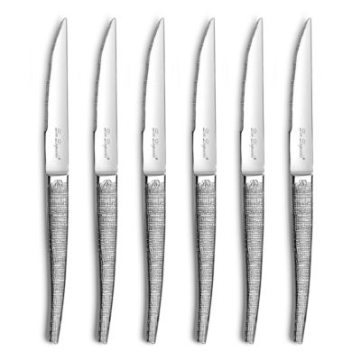 Set 6 Couteaux Steak  - Jet Textil par Lou Laguiole