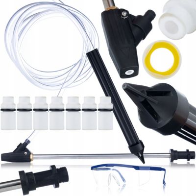 Set Accessoires de Sablage Compatible avec Nettoyeur Haute Pression Kärcher K2-K7, 7 Buses, Tuyau, Lunettes Protection