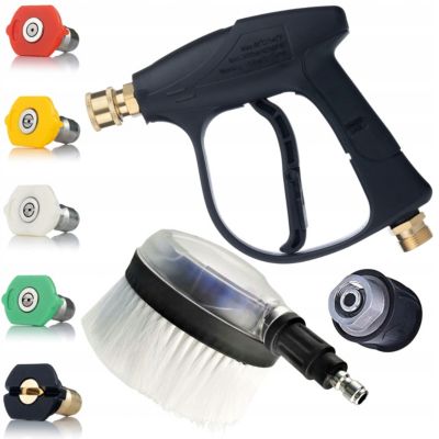 Set Accessoires Nettoyeur Haute Pression Rosfix JetKit Pro QC-M22 - Pistolet 300 Bar, 5 Buses QC, Adaptateur M22-K